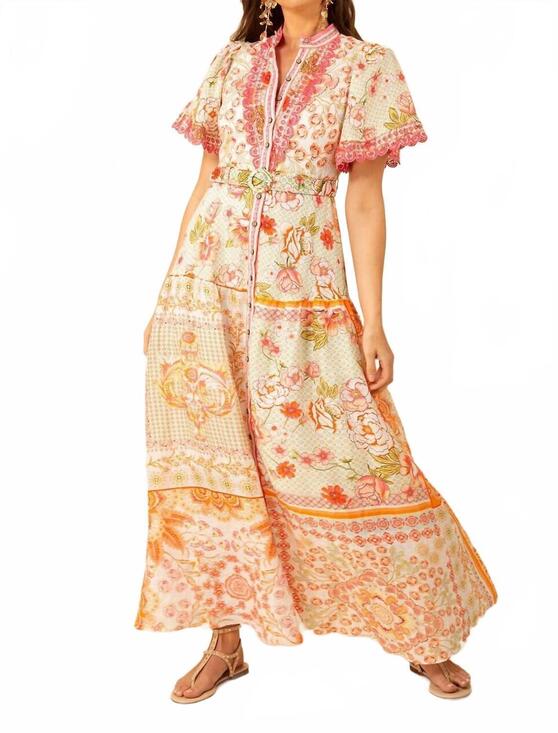 HALE BOB Dresses & Skirts - NEW HALE BOB maggie belted linen dress in pink/ivory